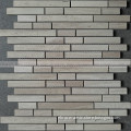 2017 China supplier good price Bathroom Travertin marble mosaic tile on mesh in Foshan in strip shape EMS04